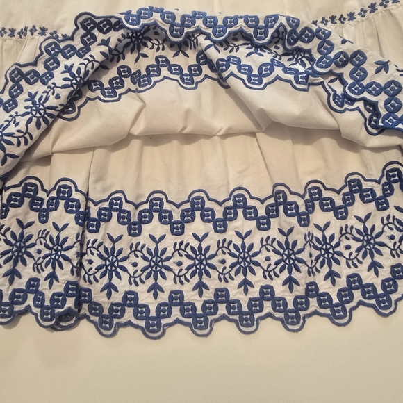 Shoshanna Leilani Dress Cotton Hourglass V-neck 3/4 sleeves Size 12 - Picture 4 of 13